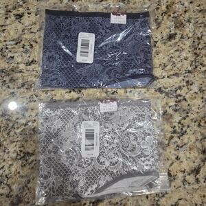 Cacique Plus Blue and Gray Lace Panties